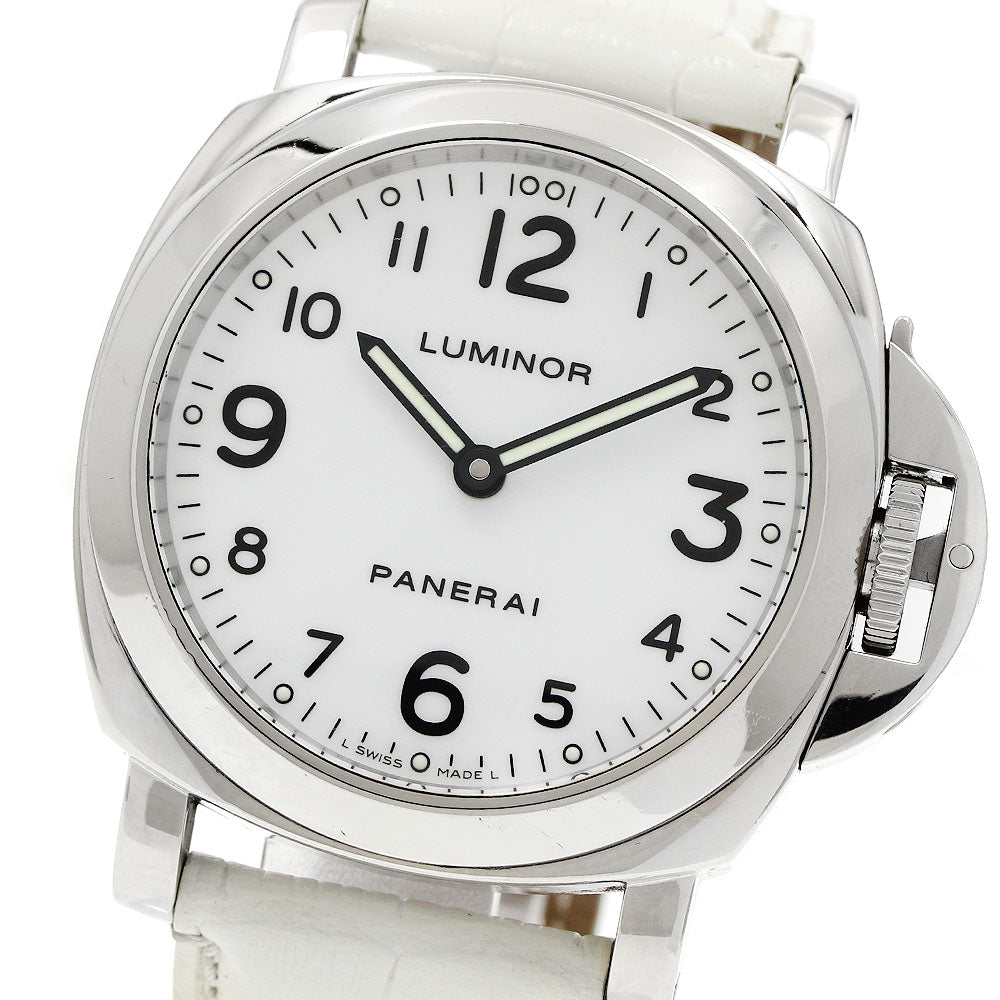 PANERAI Luminor base PAM00114 white Dial Hand Winding Men's Watch_954112
