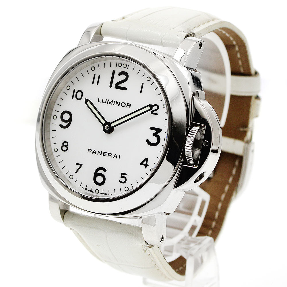PANERAI Luminor base PAM00114 white Dial Hand Winding Men's Watch_954112