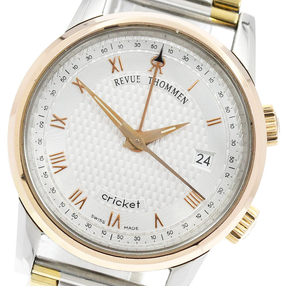 REVUE THOMMEN cricket 8317001 Date Silver Dial Hand Winding Men's Watch_954156