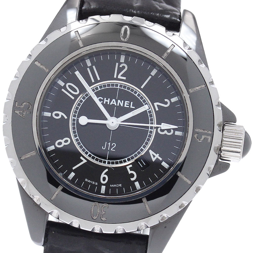 CHANEL J12 H0680 Black ceramic date black Dial Quartz Ladies Watch_954181