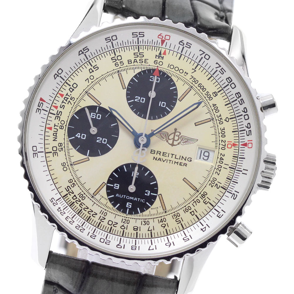 BREITLING Old Navitimer A13022 Date Chronograph Beige / black Dial Automatic Men's Watch_954204