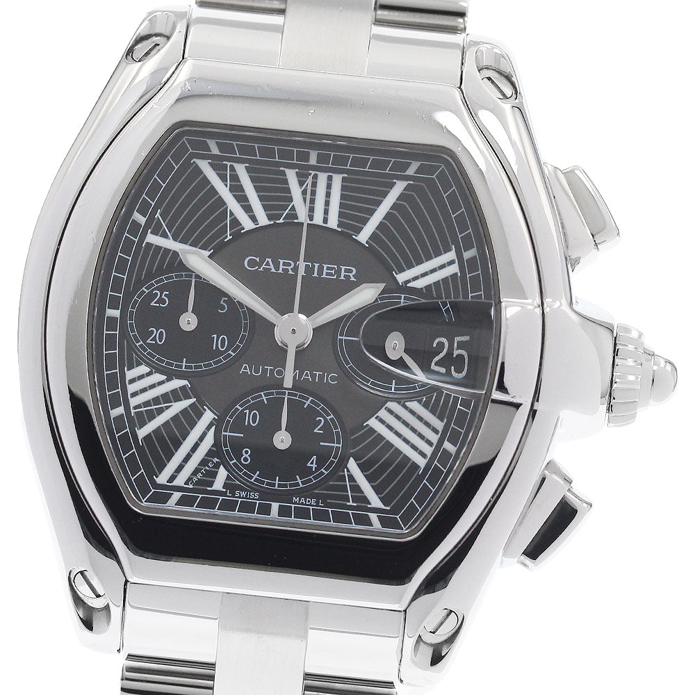 CARTIER Roadster XL W62020X6 Chronograph Date Black Dial Automatic Men's_954209