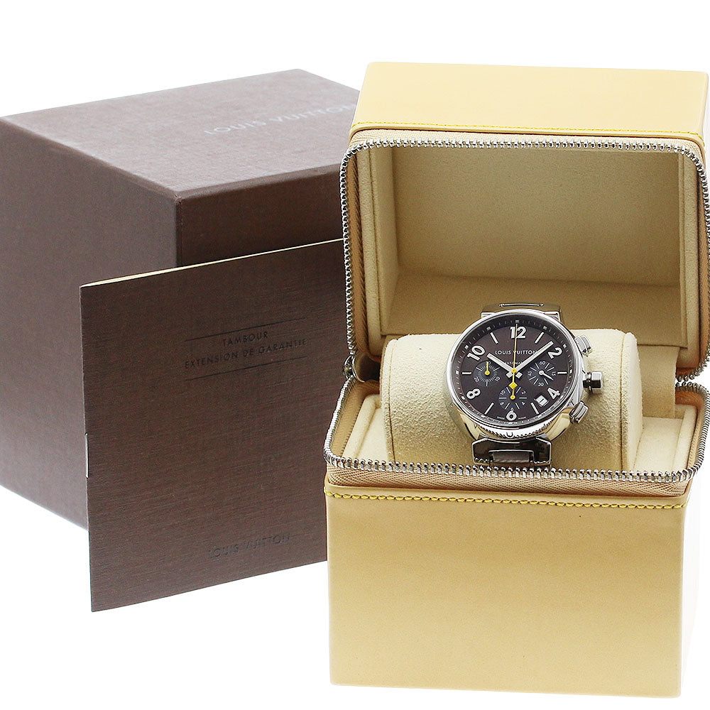 LOUIS VUITTON Tambour Q1121 Date Chronograph Automatic Men's Watch_954223