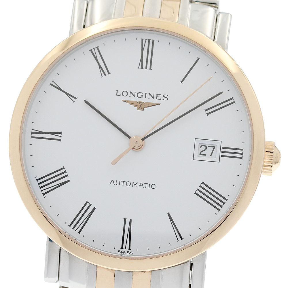 LONGINES Elegant L4.810.5 PG2 tone White Dial Automatic Men's Watch_954243