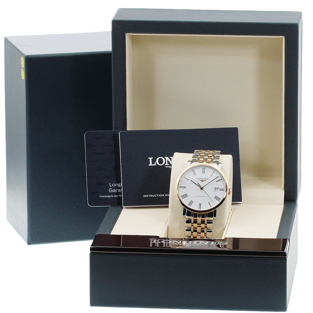 LONGINES Elegant L4.810.5 PG2 tone White Dial Automatic Men's Watch_954243