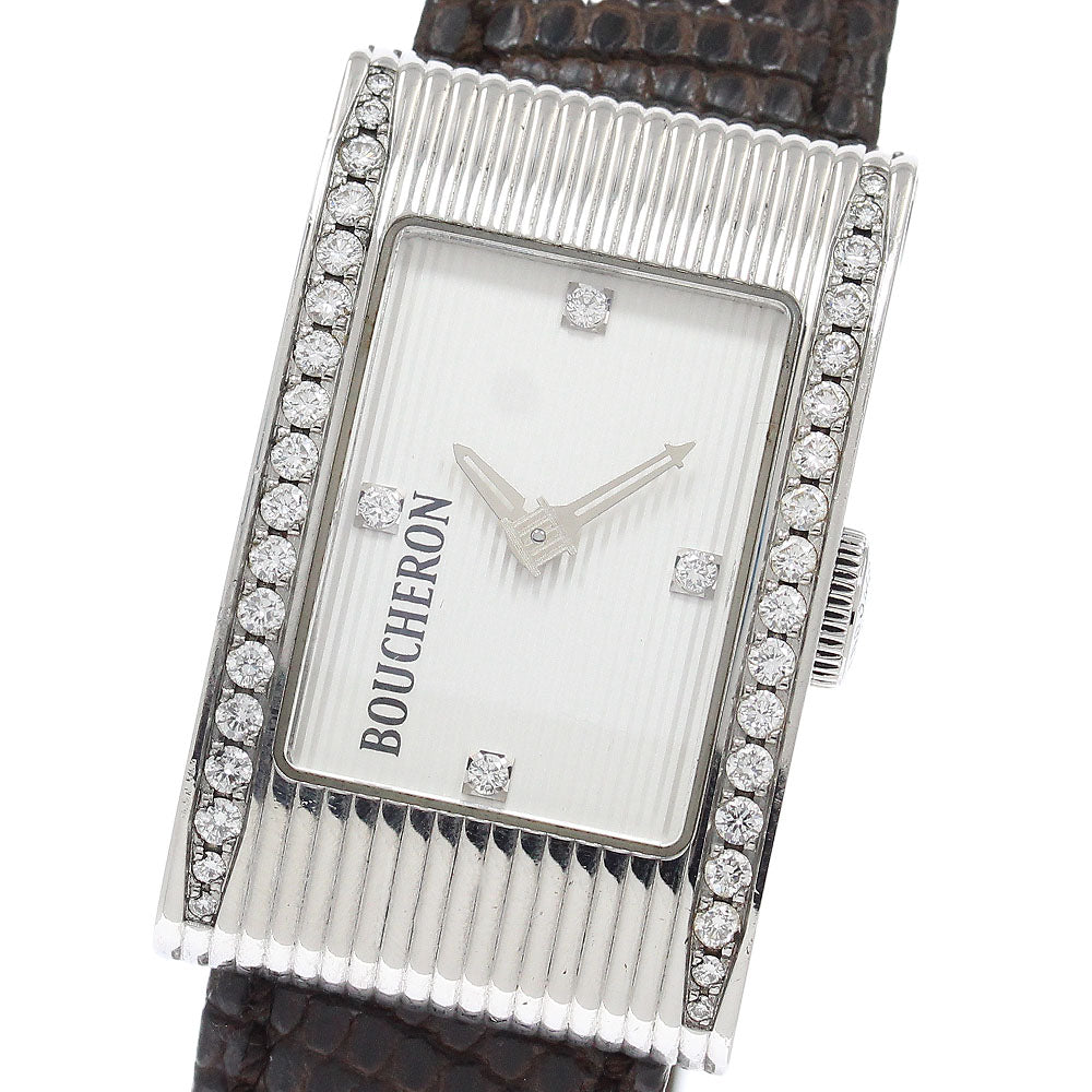 Boucheron REFLET Side diamond 4P Silver Dial Quartz Ladies Watch_954245