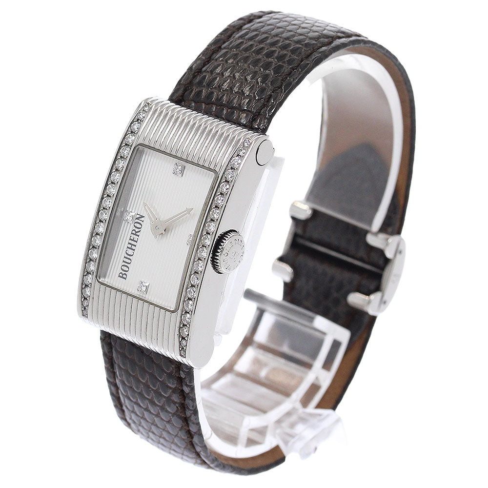 Boucheron REFLET Side diamond 4P Silver Dial Quartz Ladies Watch_954245