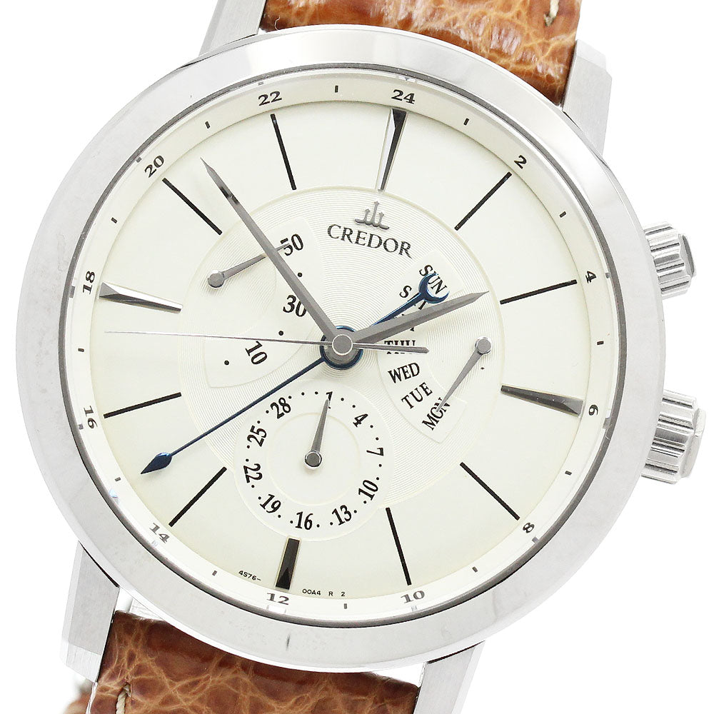 SEIKO CREDOR node GCBT997/4S76-00A0 Day-Date Retrograde Power Reserve GMT beige Dial Automatic Men's Watch_954247