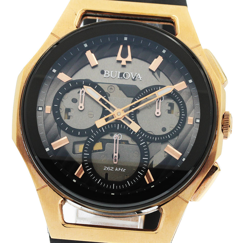 BULOVA curv 98A185 Chronograph Gray / black Dial Quartz Men's Watch_954263