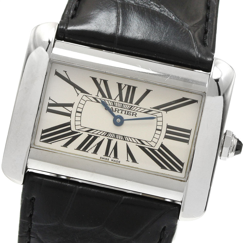 CARTIER Tank Divan LM W6300655 beige Dial Quartz Men's Watch_954271