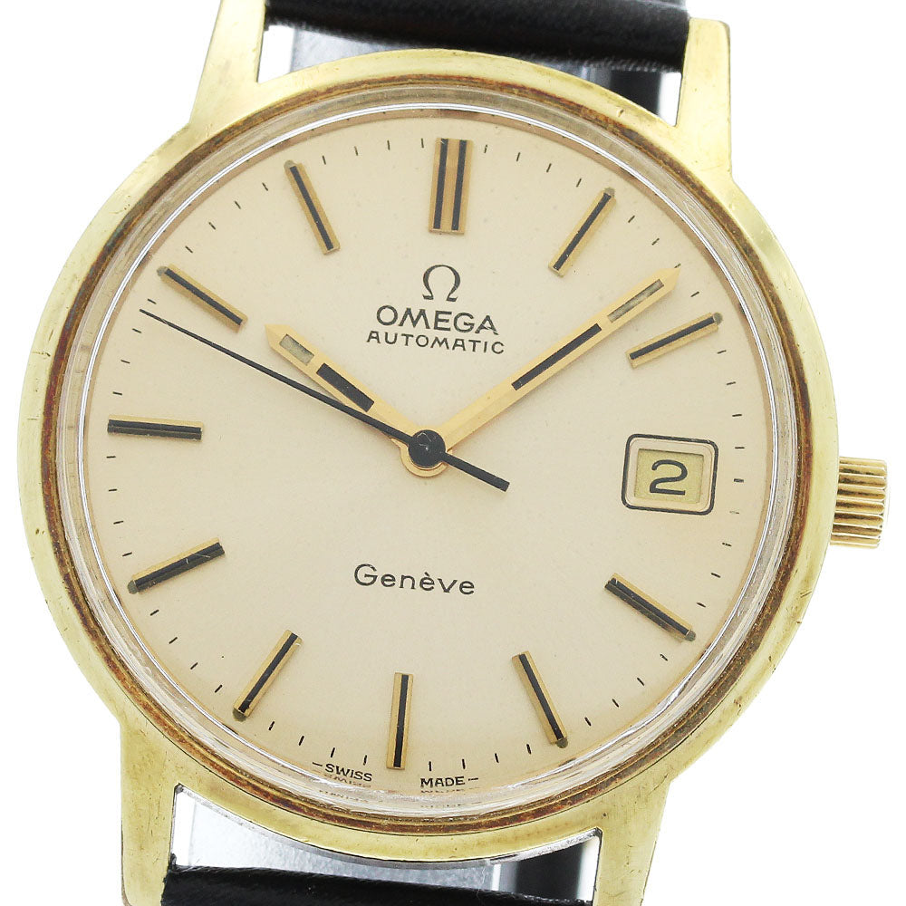 OMEGA Geneve 166.0163 Date Cal.1012 Gold Dial Automatic Men's Watch_954316