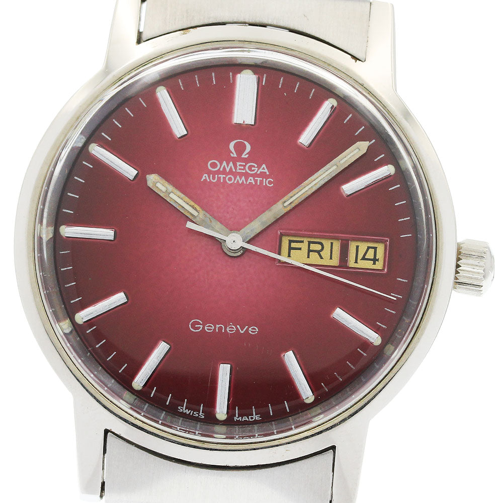 OMEGA Geneve 166.0174/366.0833 Cal.1022 Day Date Red Dial Automatic Men's_954323