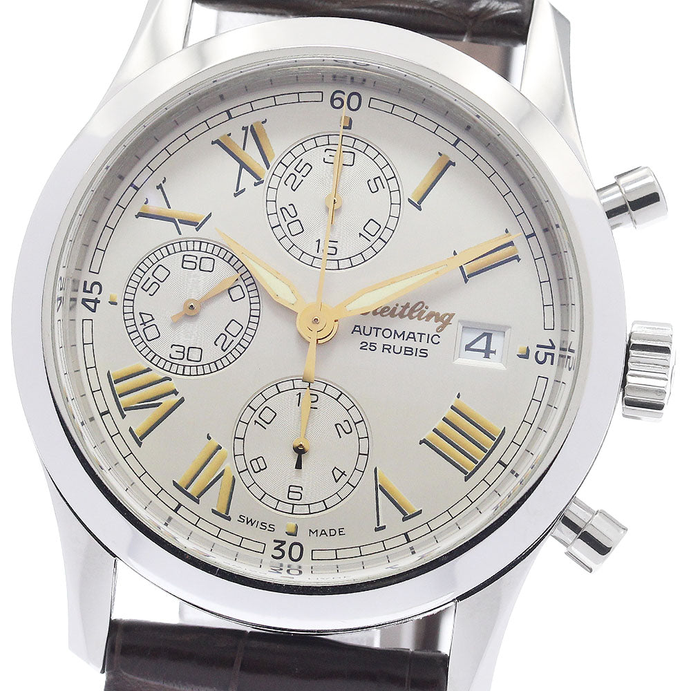 BREITLING Premier A13024.1 Chronograph Silver Dial Automatic Men's Watch_954639