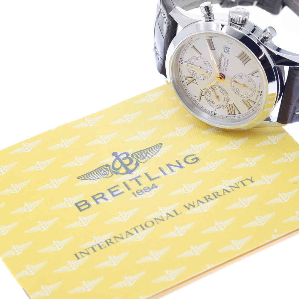BREITLING Premier A13024.1 Chronograph Silver Dial Automatic Men's Watch_954639
