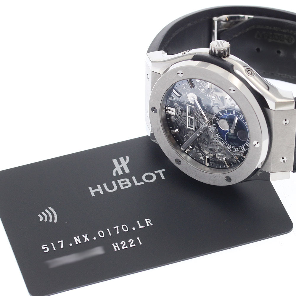 HUBLOT Classic Fusion Aerofusion 517.NX.0170.LR Moon phase skeleton Dial Automatic Men's Watch_954646