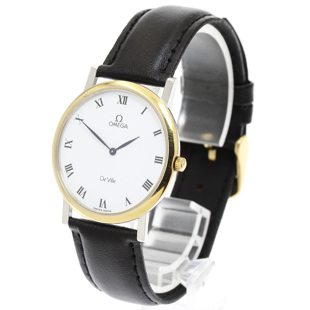OMEGA De Ville Round White Dial Quartz Men's Watch_954654
