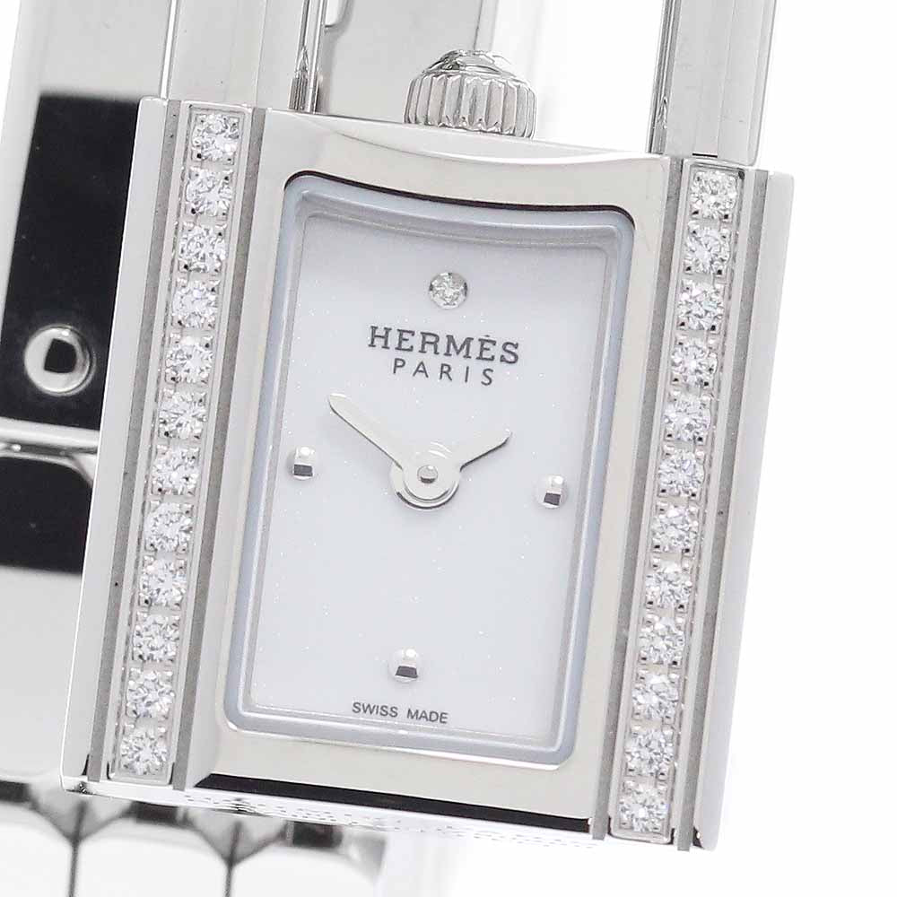 HERMES Kelly watch KE4.130 Side diamond 1P white Dial Quartz Ladies Watch_954662