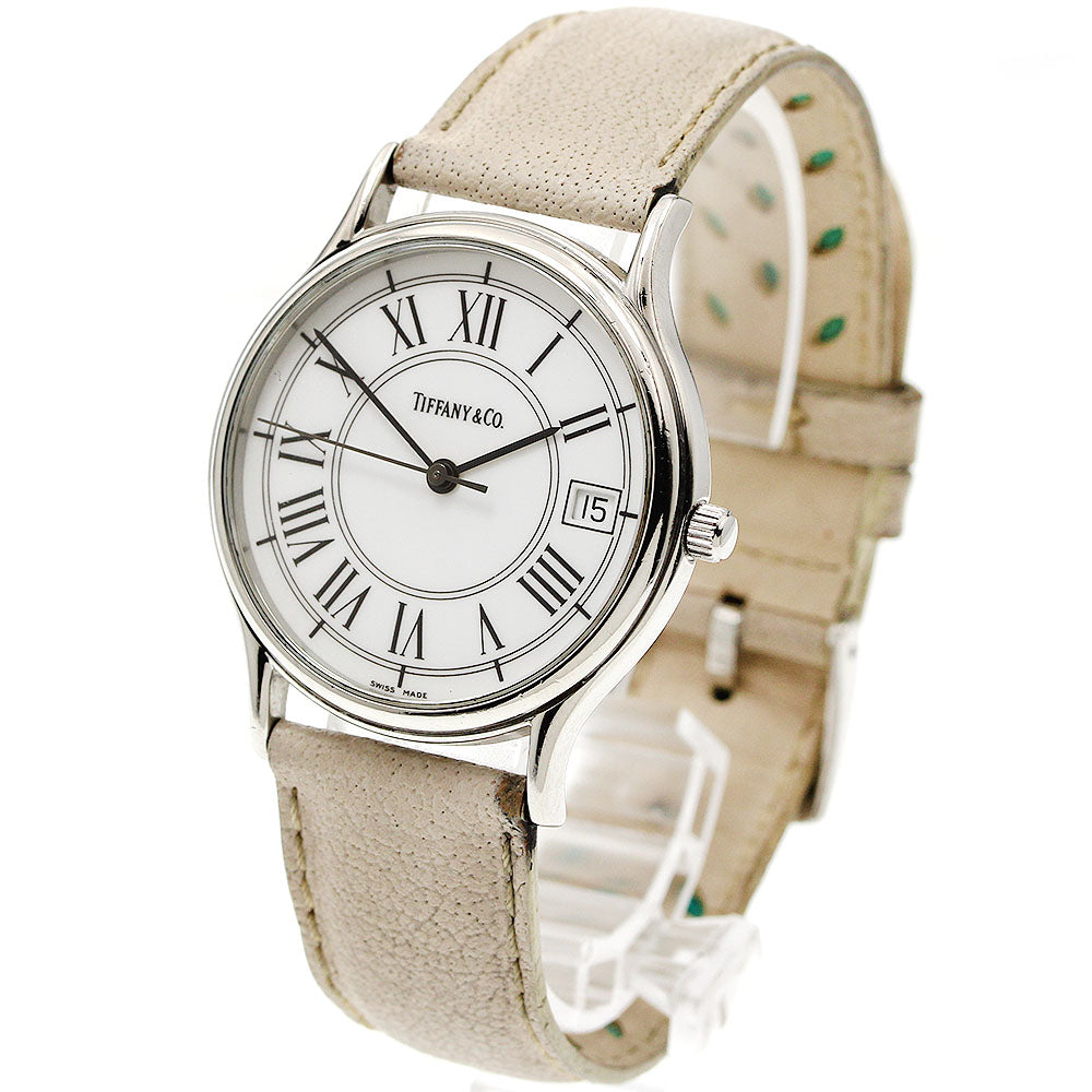 TIFFANY&Co. Classic Round Date White Dial Quartz Men's Watch_954666