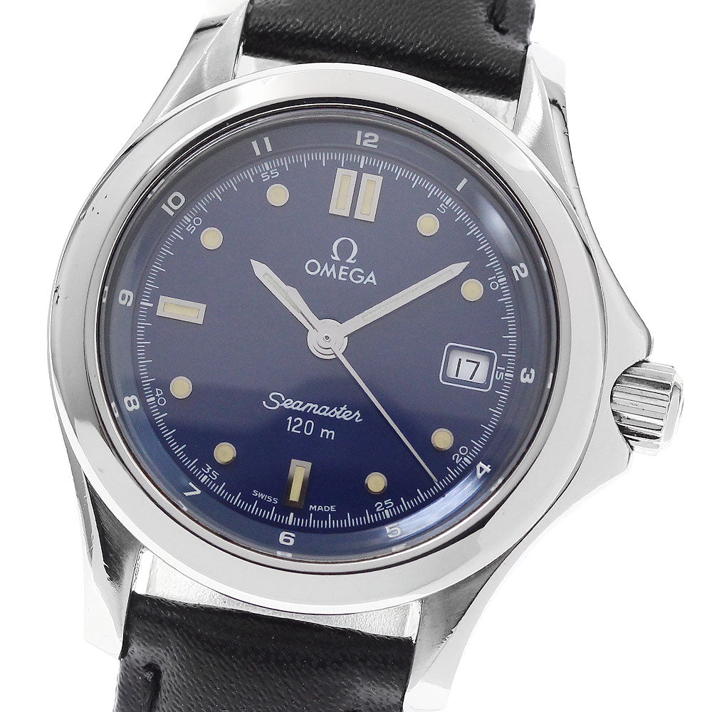 OMEGA Seamaster120 2571.80 Date blue Dial Quartz Ladies Watch_954686