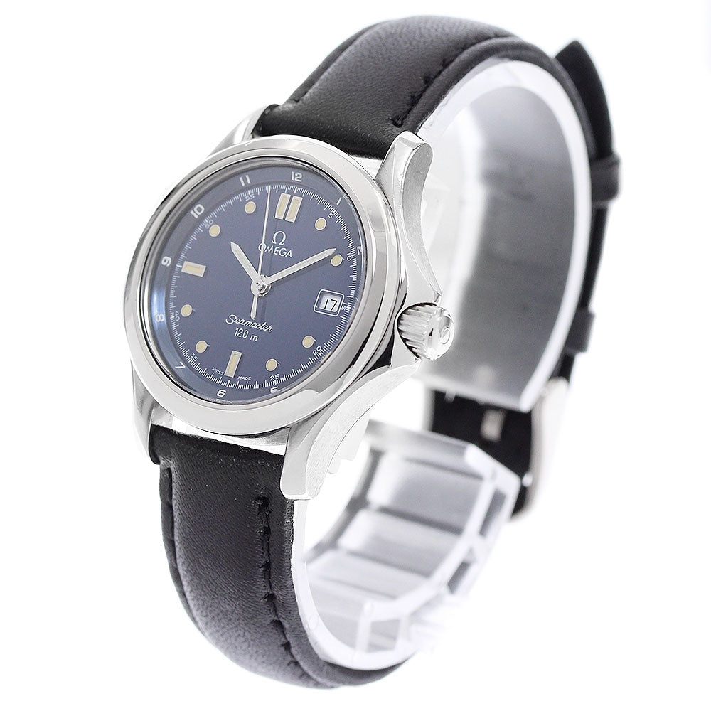 OMEGA Seamaster120 2571.80 Date blue Dial Quartz Ladies Watch_954686
