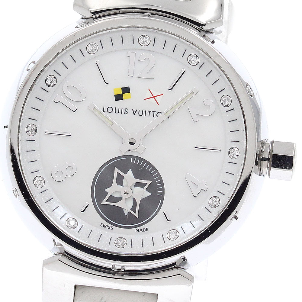LOUIS VUITTON Tambour Lovely Cup Q12M0 12P diamond White shell Dial Quartz Ladies Watch_954716