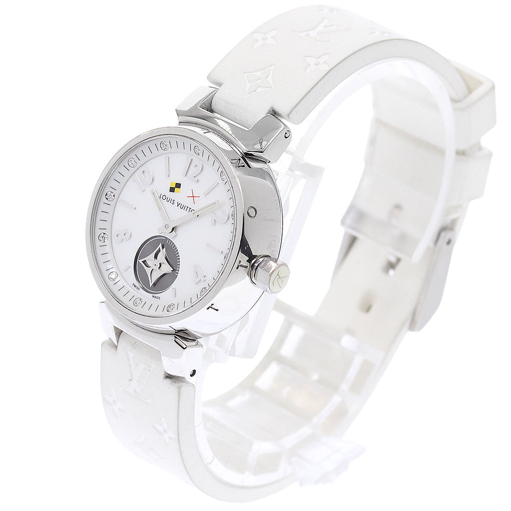 LOUIS VUITTON Tambour Lovely Cup Q12M0 12P diamond White shell Dial Quartz Ladies Watch_954716