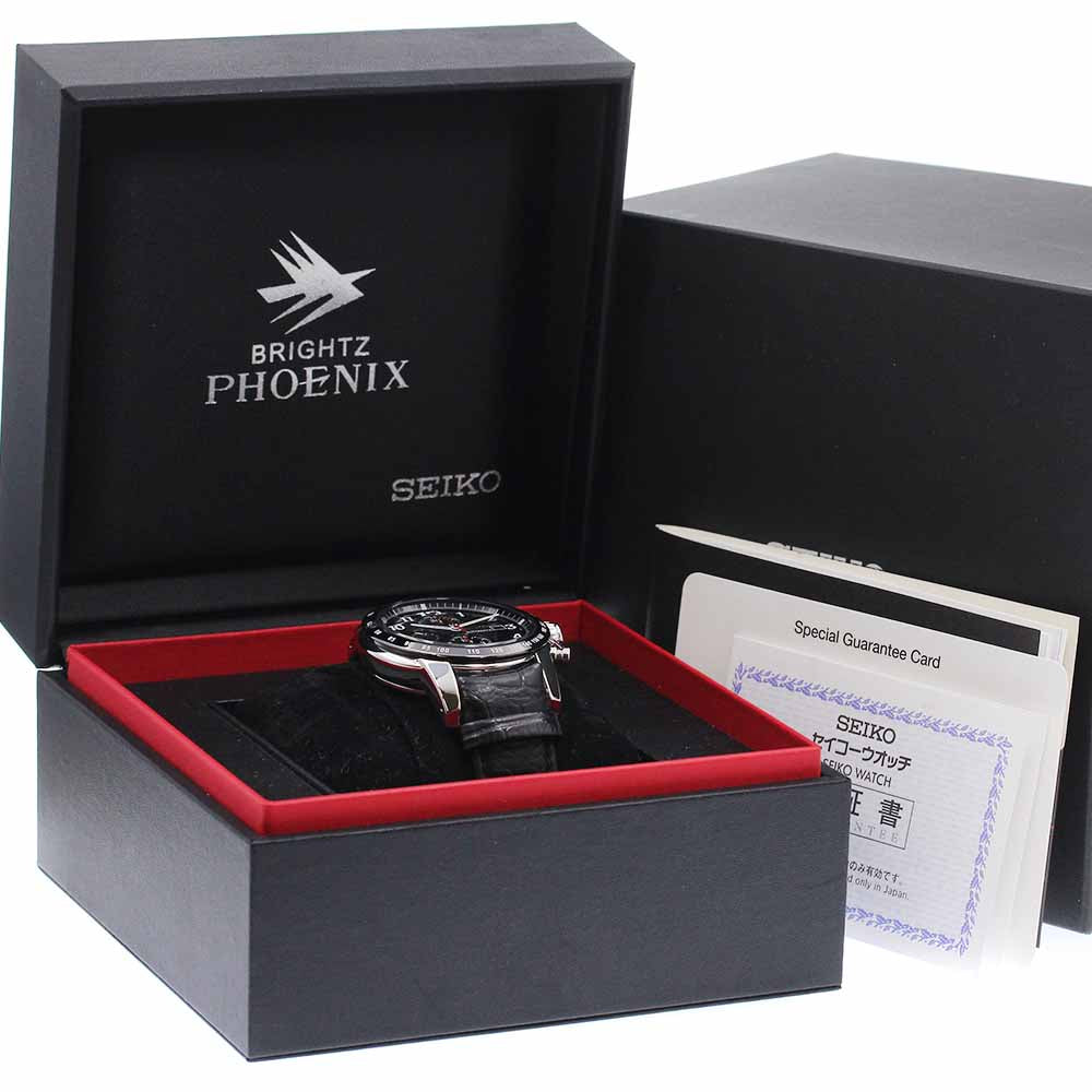 SEIKO Brights Phoenix SAGH005/6S28-00B0 Chronograph Date black Dial Automatic Men's Watch_954723