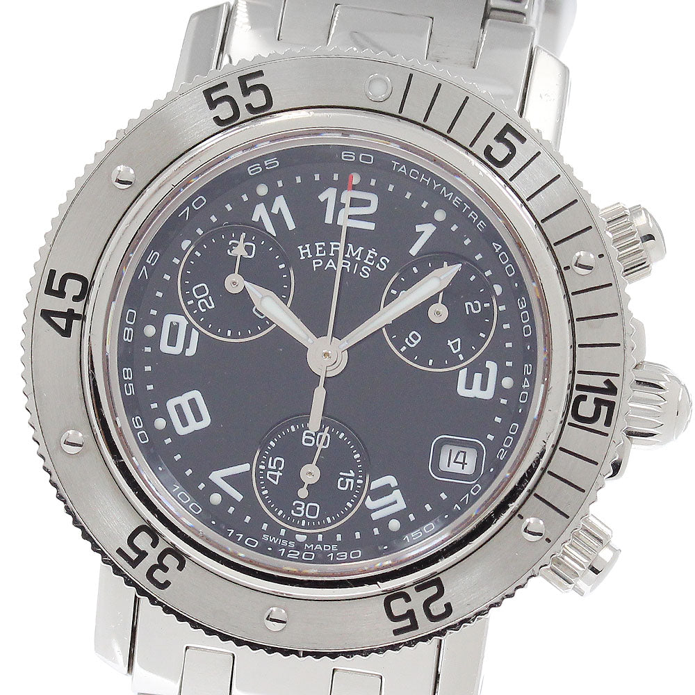 HERMES Clipper diver CL2.310 Chronograph black Dial Quartz Ladies Watch_954724