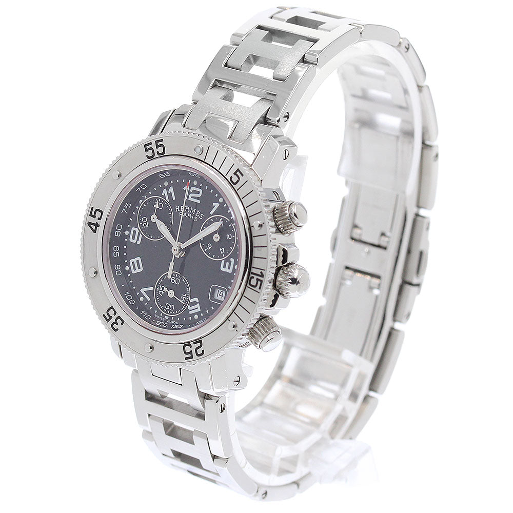 HERMES Clipper diver CL2.310 Chronograph black Dial Quartz Ladies Watch_954724