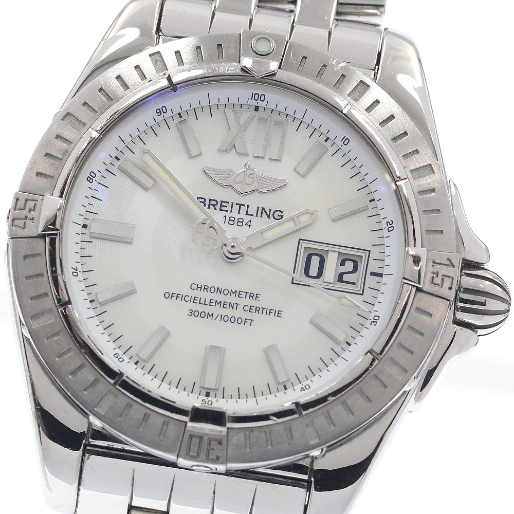 BREITLING windrider cockpit A49350 Big date White shell Dial Automatic Men's Watch_954726
