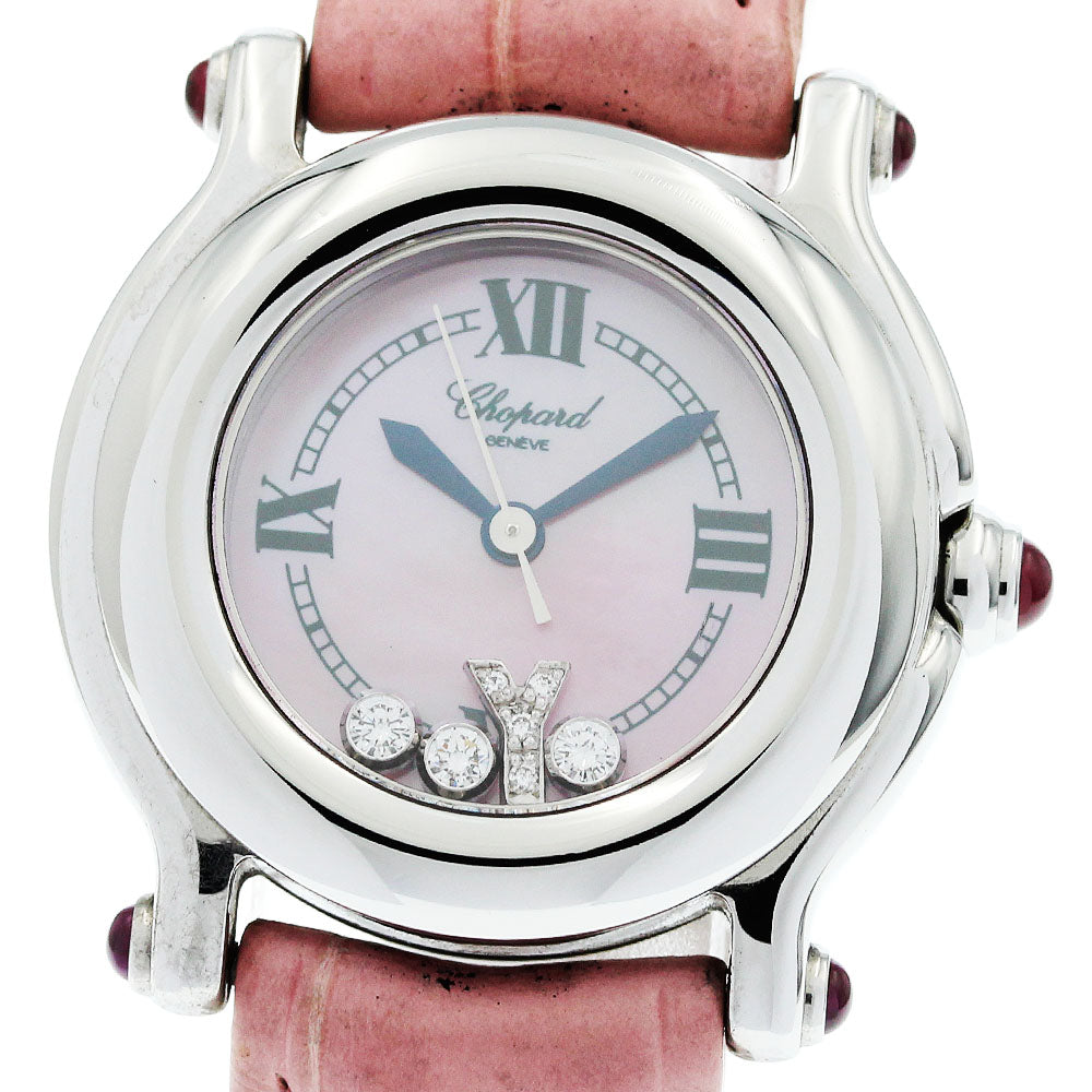 Chopard Happy sports 27/8245-21S Diamond Pink shell Dial Quartz Ladies Watch_954738