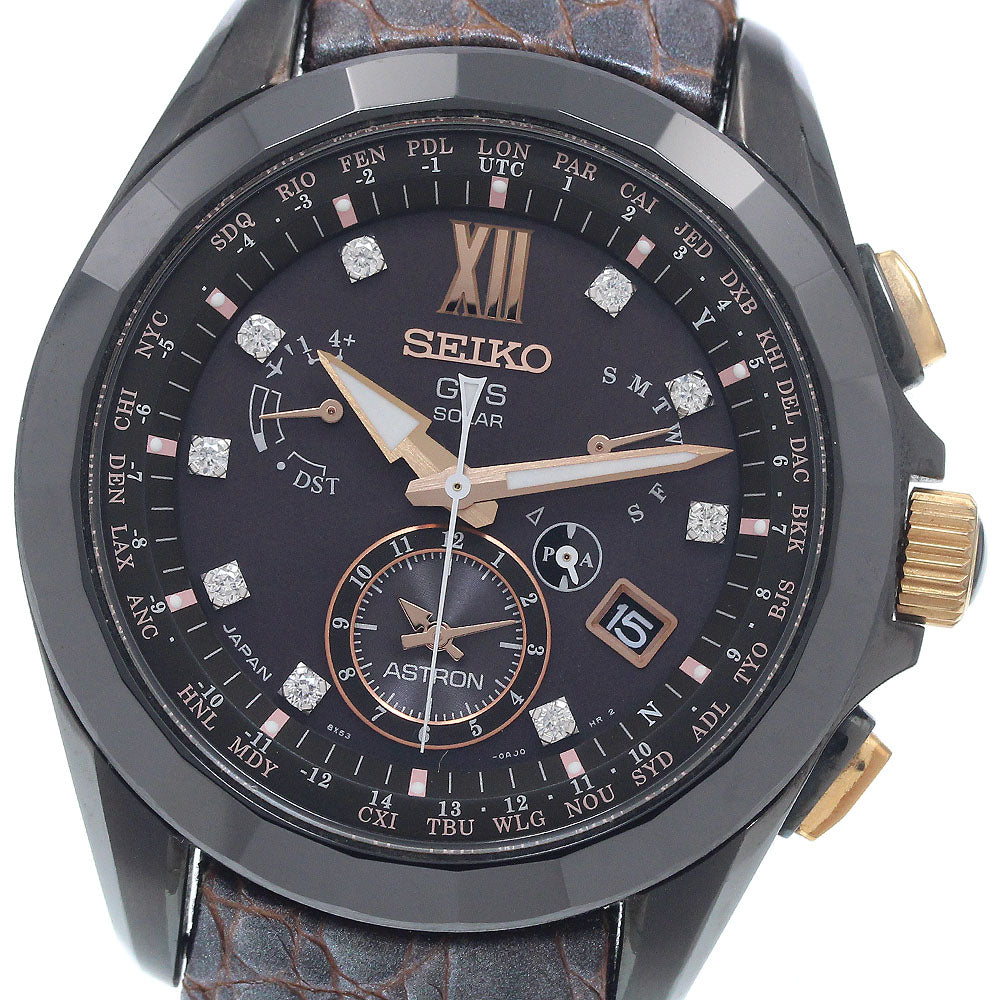 SEIKO Astron Limited to 1,500 pieces SBXB083/8X53-0AP0-2 9P diamond Dark brown Dial Solar Powered Radio Men's Watch_954740
