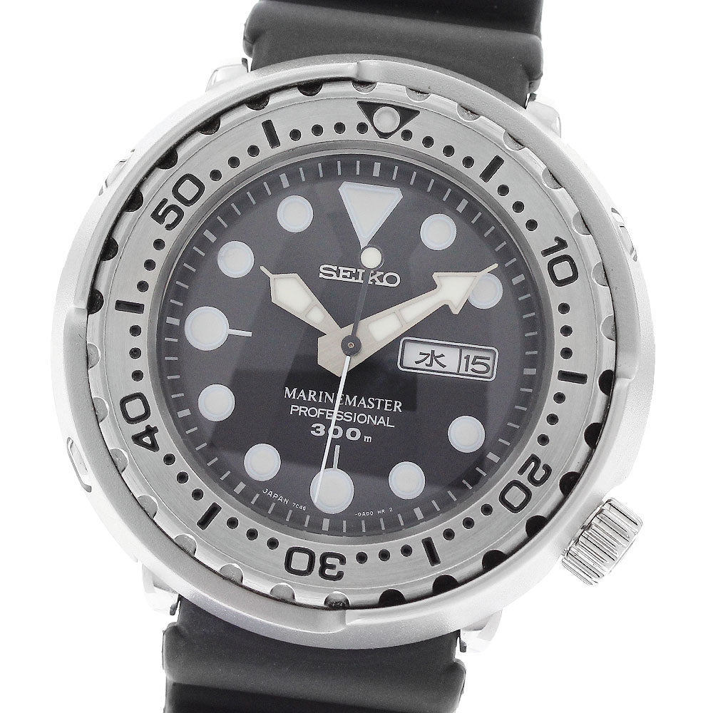 SEIKO Marine master SBBN017/7C46-0AC0 Day date black Dial Quartz Men's_954754