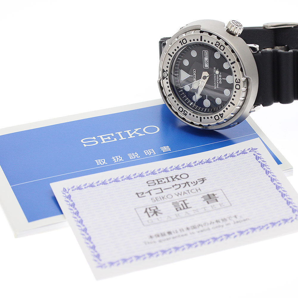 SEIKO Marine master SBBN017/7C46-0AC0 Day date black Dial Quartz Men's_954754