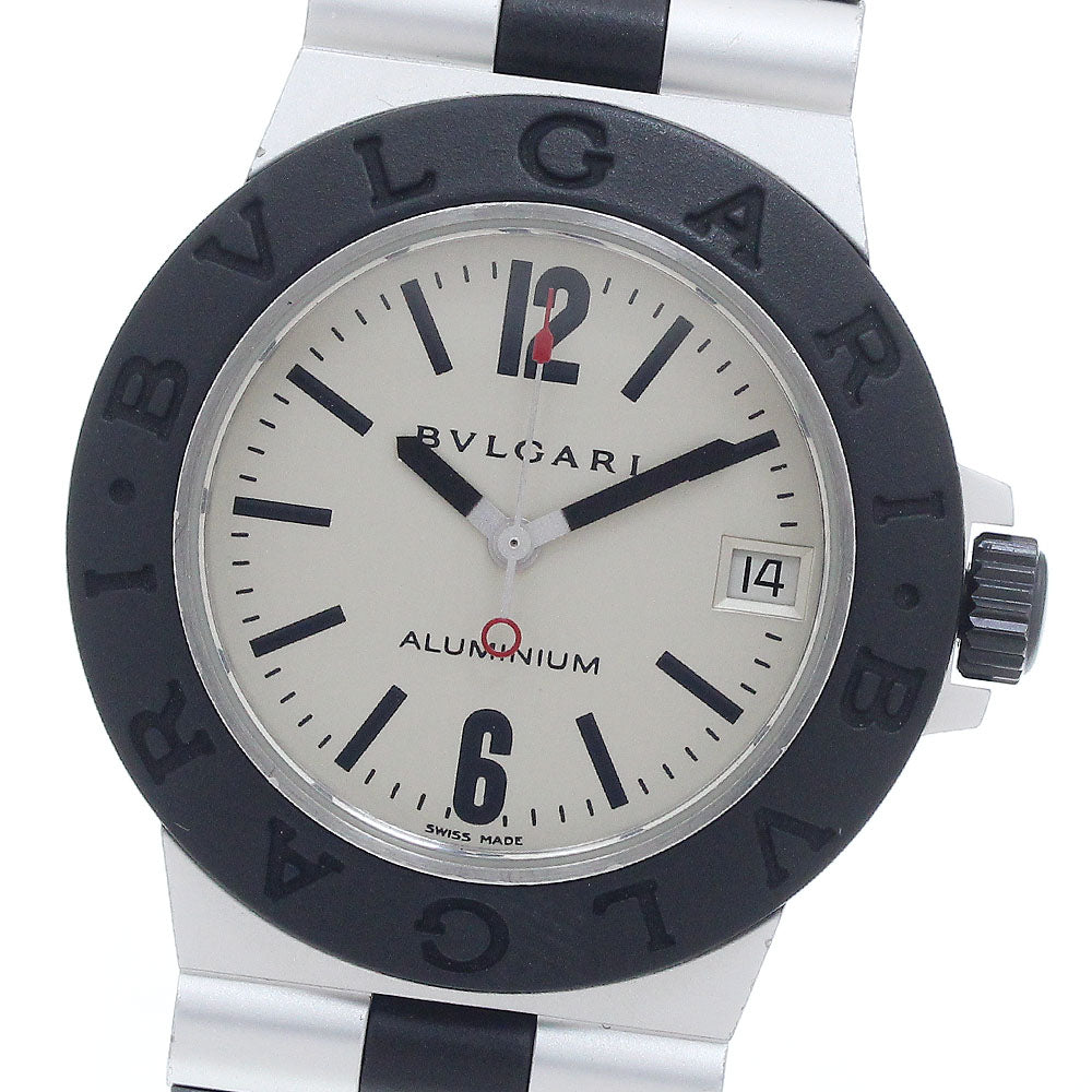 BVLGARI aluminum AL32A Date Silver Dial Quartz Boy's Watch_954767