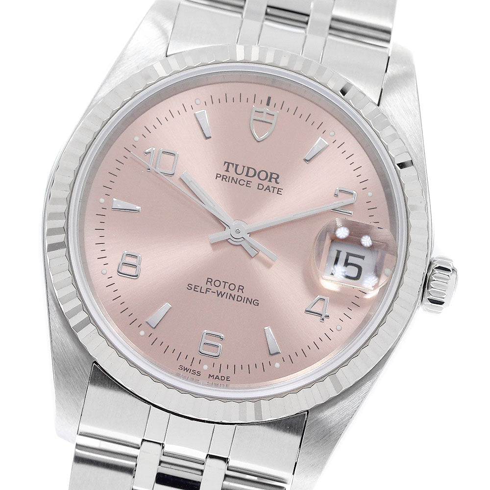 TUDOR Prince Date 74034 WG bezel Pink Dial Automatic Men's Watch_954782