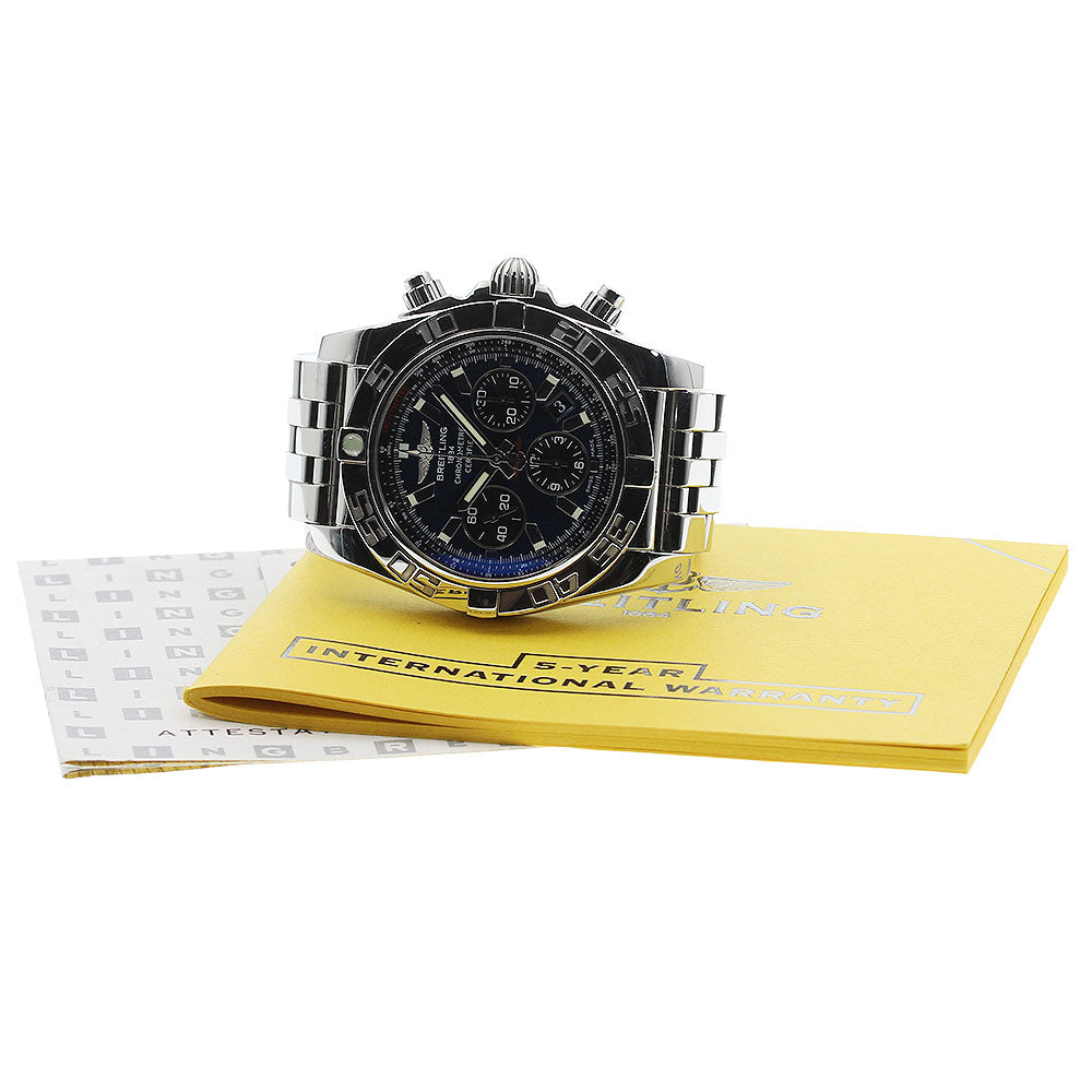 BREITLING Chronomat 44 AB0110 Chronograph blue Dial Automatic Men's Watch_954831