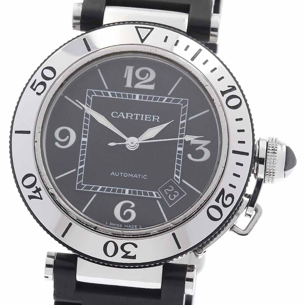 CARTIER Pacha Sea timer W31077U2 Date black Dial Automatic Men's Watch_954833