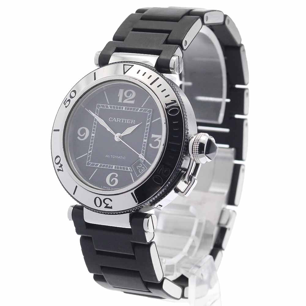 CARTIER Pacha Sea timer W31077U2 Date black Dial Automatic Men's Watch_954833