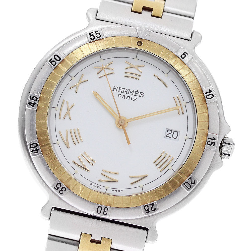 HERMES Captain Nemo Date white Dial Quartz Men's Watch_954839