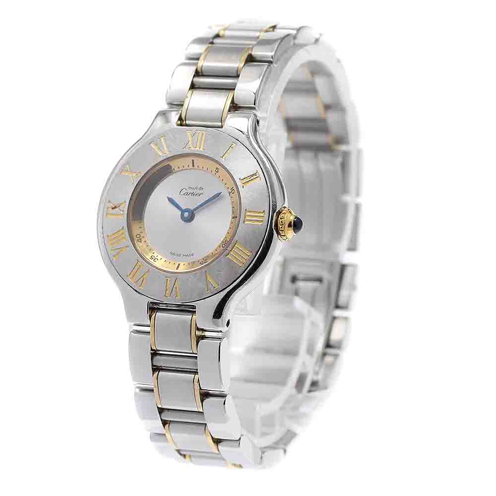 CARTIER Must21 SM W10073R6 Silver Dial Quartz Ladies Watch_954840