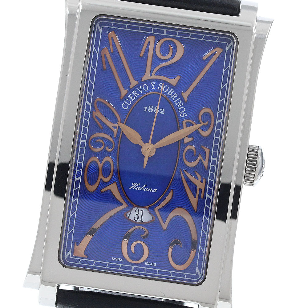 CUERVO Y SOBRINOS Prominente A1012 Date Blue Dial Automatic Men's Watch_954872