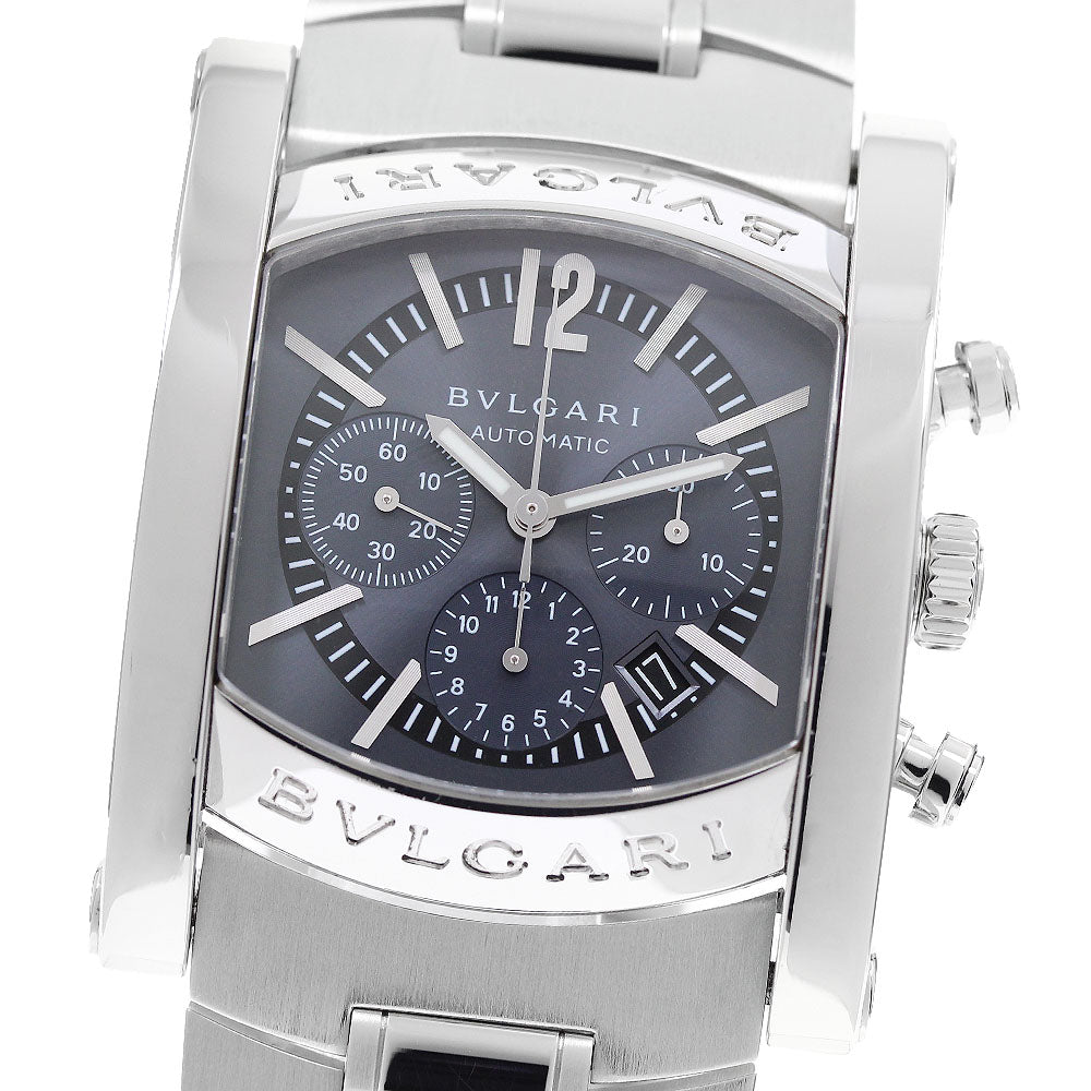 BVLGARI Assioma AA44SCH Chronograph Date Navy Dial Automatic Men's Watch_955042
