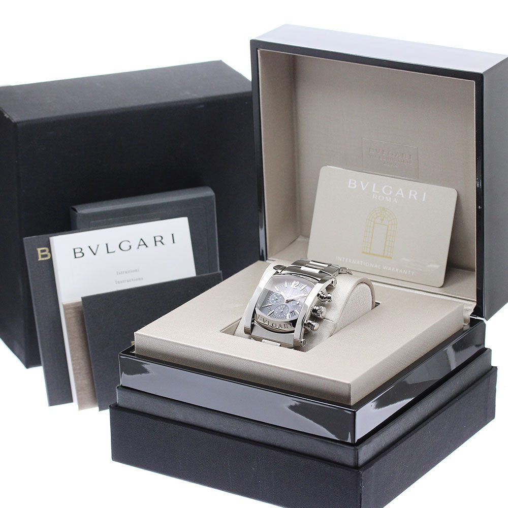 BVLGARI Assioma AA44SCH Chronograph Date Navy Dial Automatic Men's Watch_955042