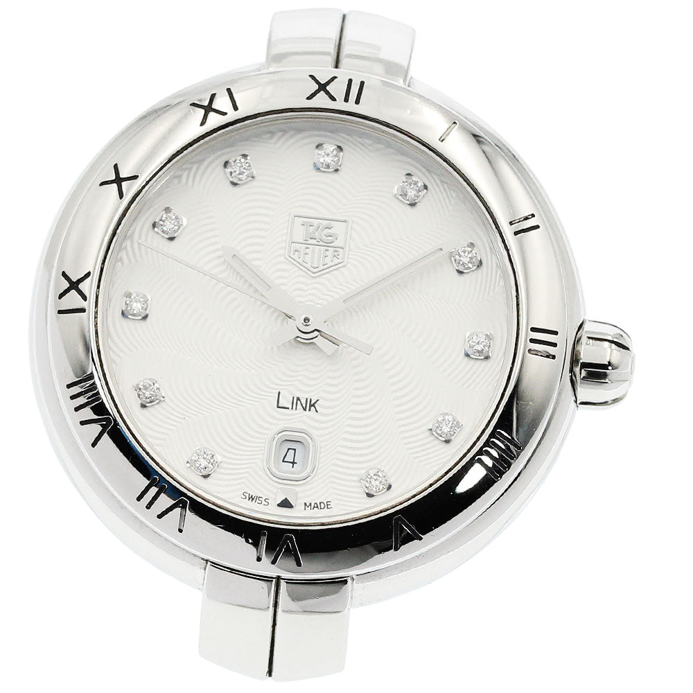TAG HEUER Link WAT1411 11P diamond date Silver Dial Quartz Ladies Watch_955046