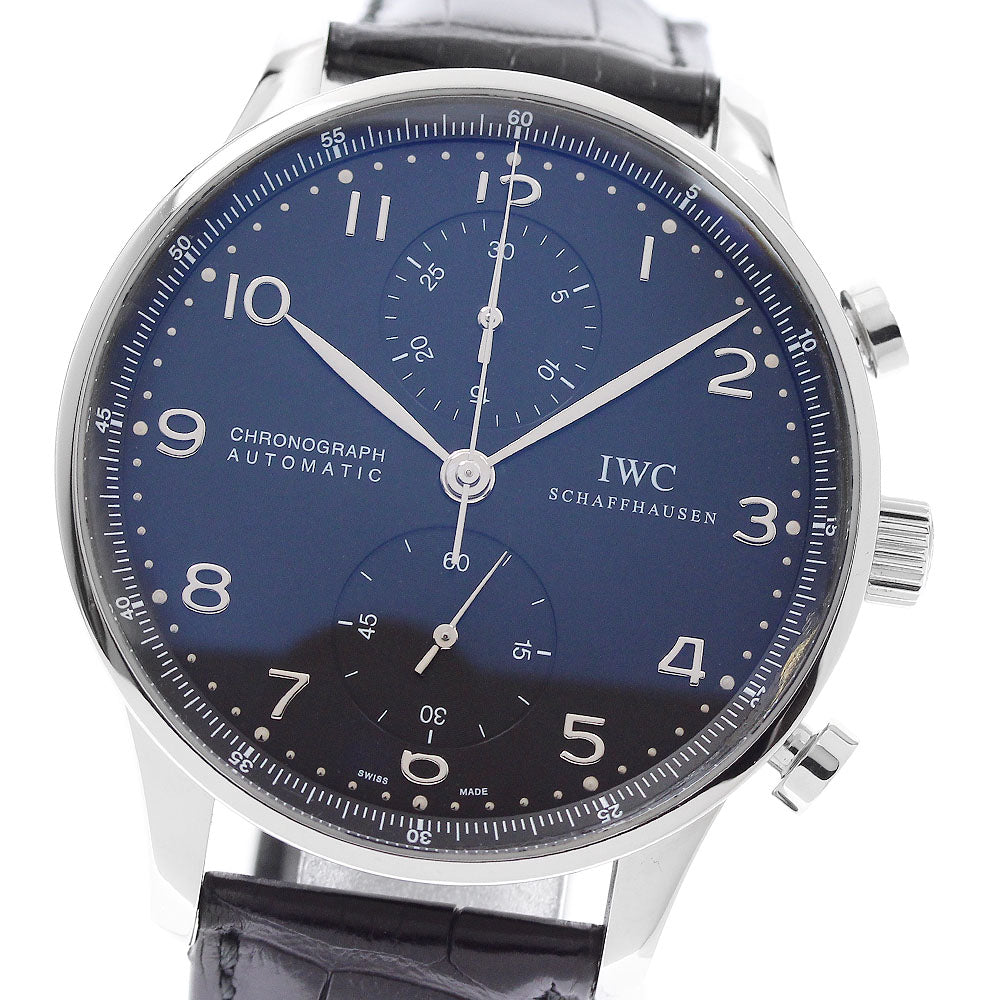 IWC SCHAFFHAUSEN Portugese IW371438 Chronograph black Dial Automatic Men's Watch_955098