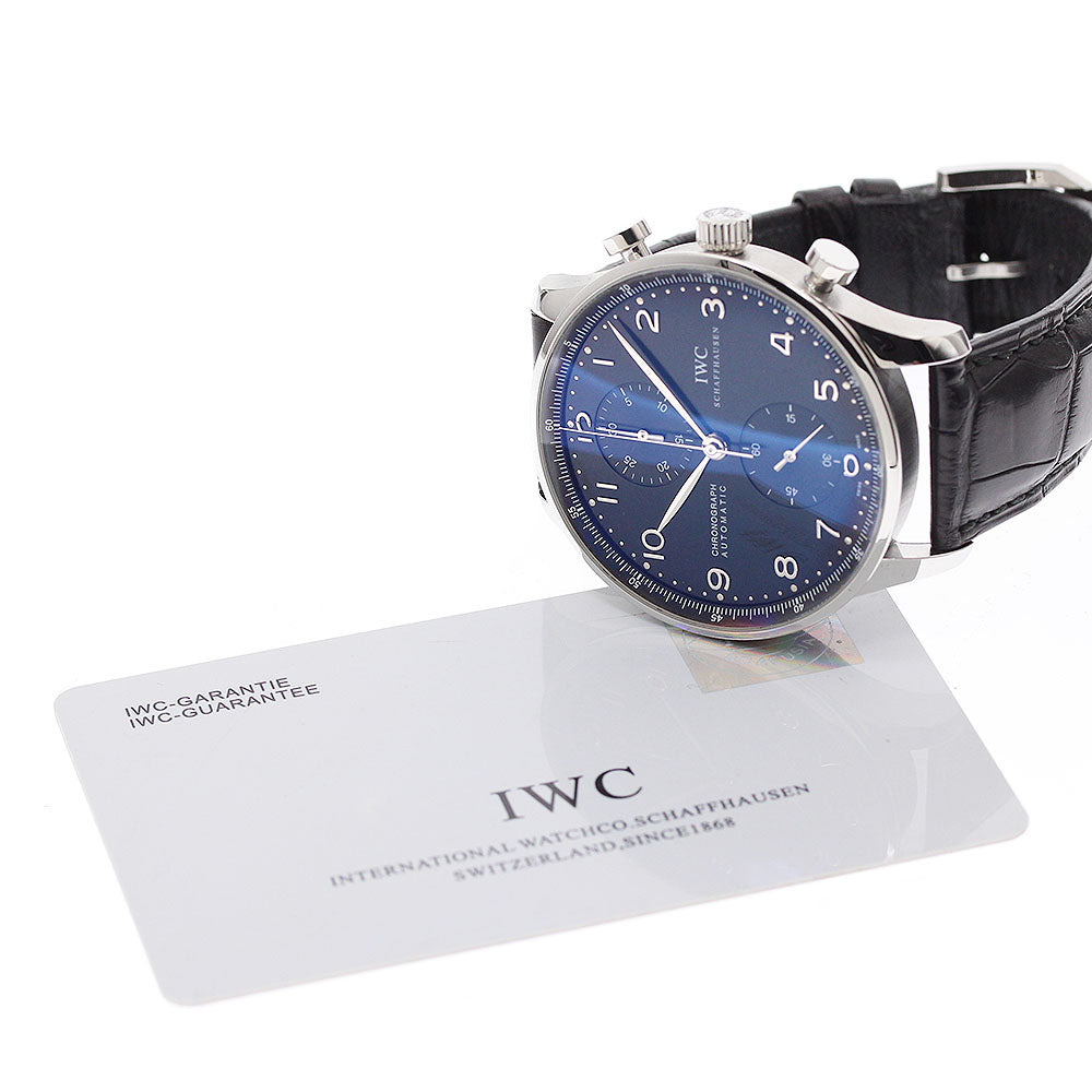 IWC SCHAFFHAUSEN Portugese IW371438 Chronograph black Dial Automatic Men's Watch_955098