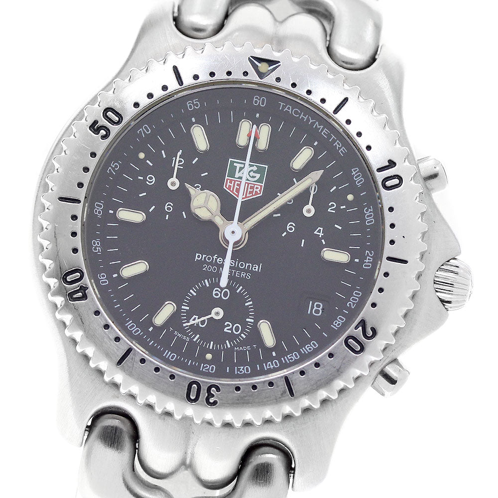 TAG HEUER S/el CG1110-0 Chronograph black Dial Quartz Men's Watch_955133