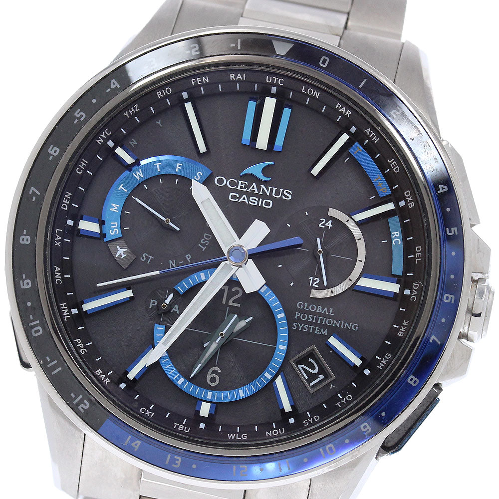 CASIO Oceanus OCW-G1100-1AJF black Dial Solar Powered Radio Men's Watch_955136