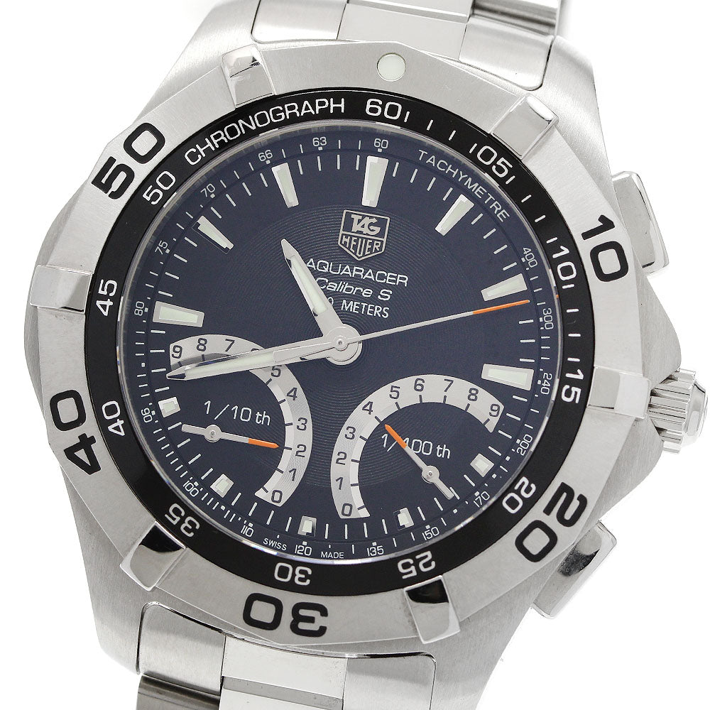 TAG HEUER Aquaracer Caliber S CAF7010 Chronograph black Dial Quartz Men's_955180